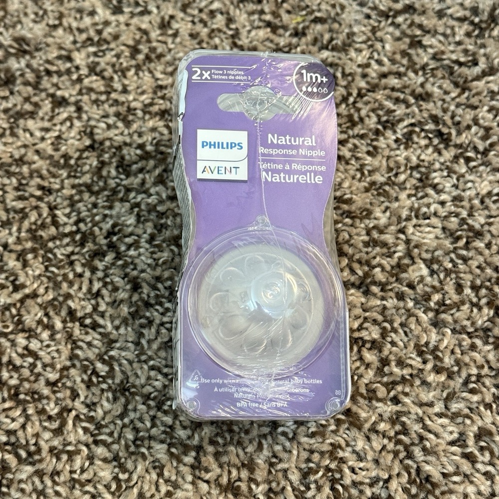 Dual Pack of Avent Flow Natural Response Nipple 1‎ Month +